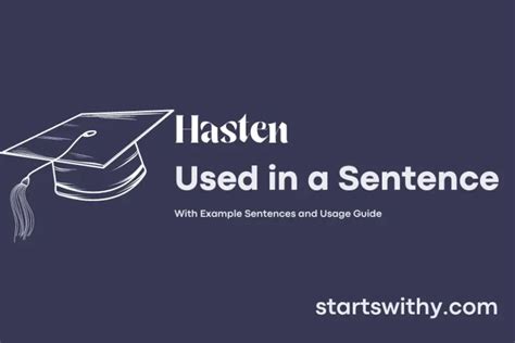 hasten meaning|hasten in a sentence.